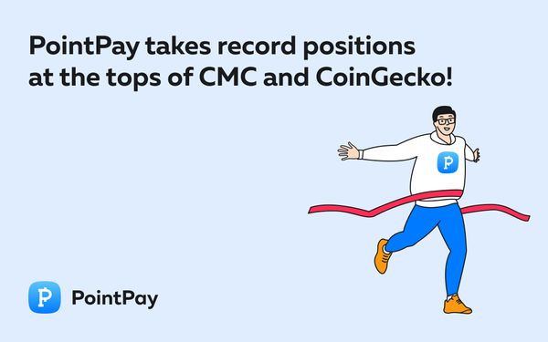 PointPay takes record positions at the tops of CMC and CoinGecko!